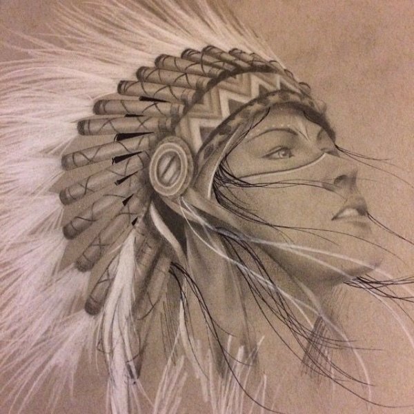 Роуч индейца Татуировки