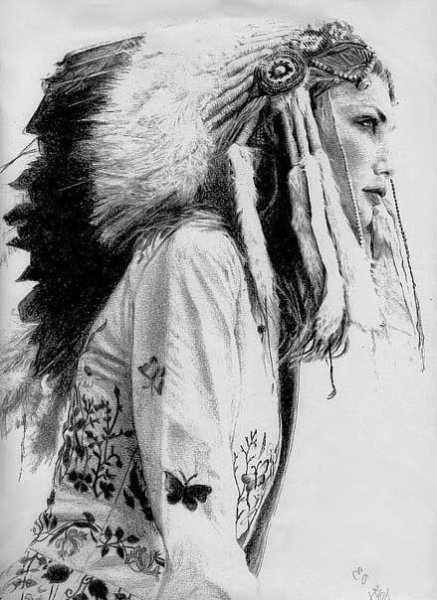 Графические рисунки индейцы