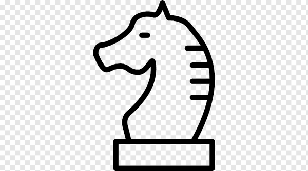 Шахматный конь силуэт