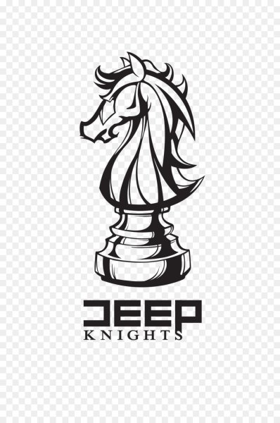 Шахматный конь трафарет