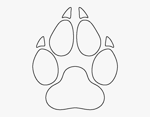 Трафареты лапок животных