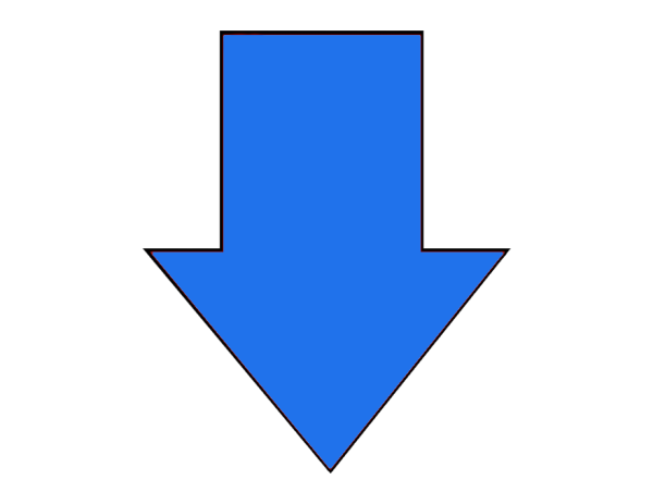 Голубая стрелка вниз
