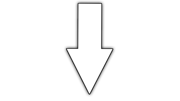 Белая стрелка на прозрачном фоне