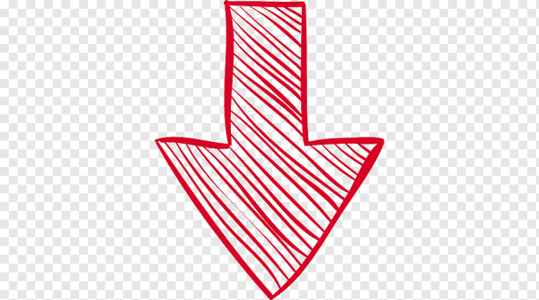 Стрелка вниз нарисованная