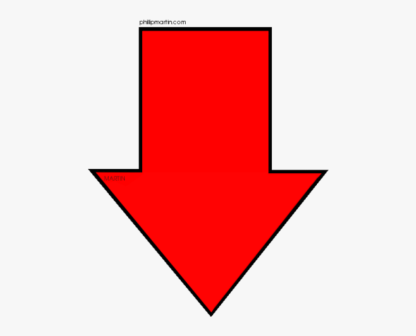 Красная стрелка вниз