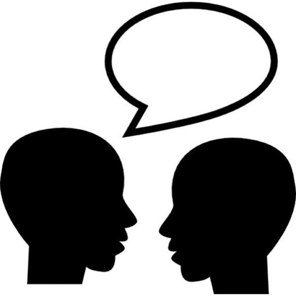 Разговор силуэт