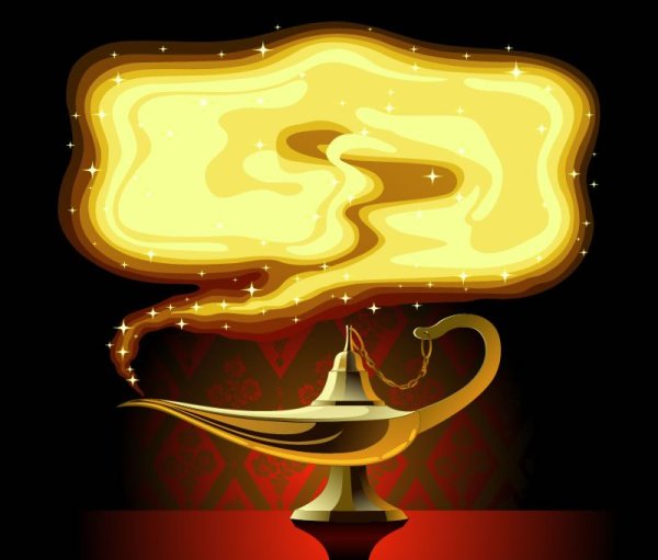 Лампа Аладдина раскраска