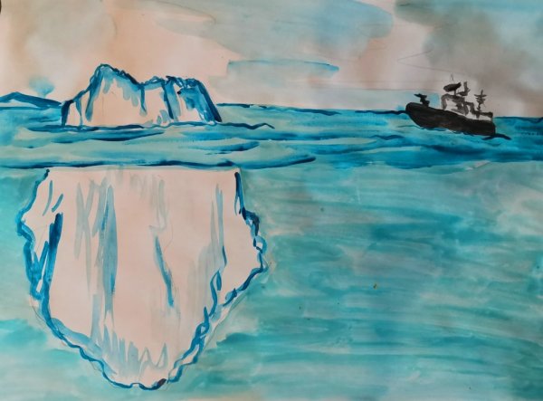 Ледоход корабль рисунок для детей
