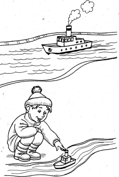 Ледоход раскраска для детей