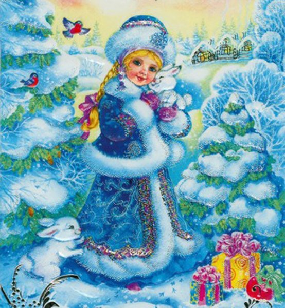 Снегурочки на белом фоне