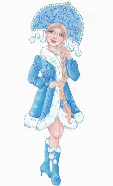 Девушка зима арт