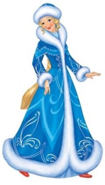 Снегурочка на прозрачном фоне