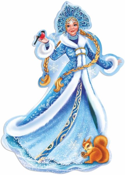 Снегурочка со снежинками