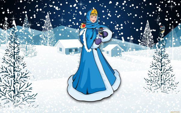 Раскраска "Снегурочка"