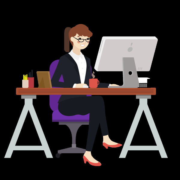 Векторный офисный работник