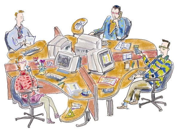 Люди в офисе иллюстрация