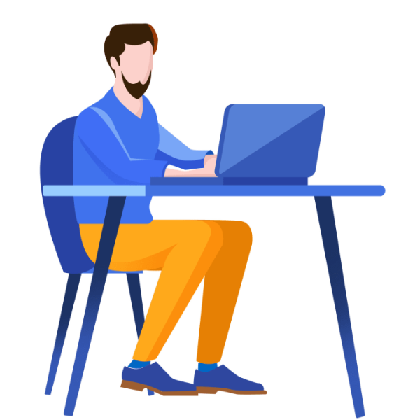 Люди за столом вектор