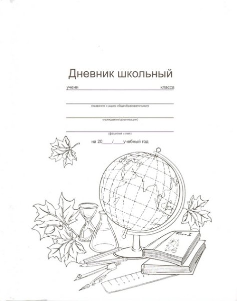 Обложка для дневника школьного