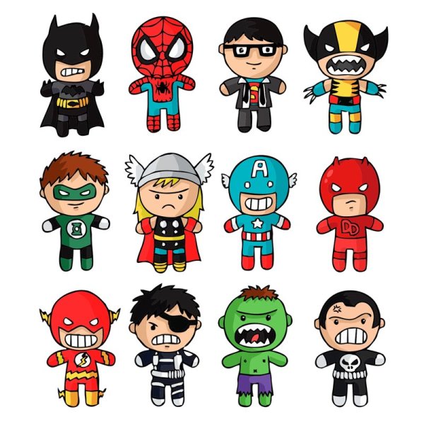 Мини герои Марвел