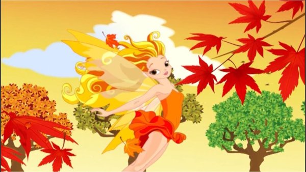 Осенняя аппликация волшебница осень