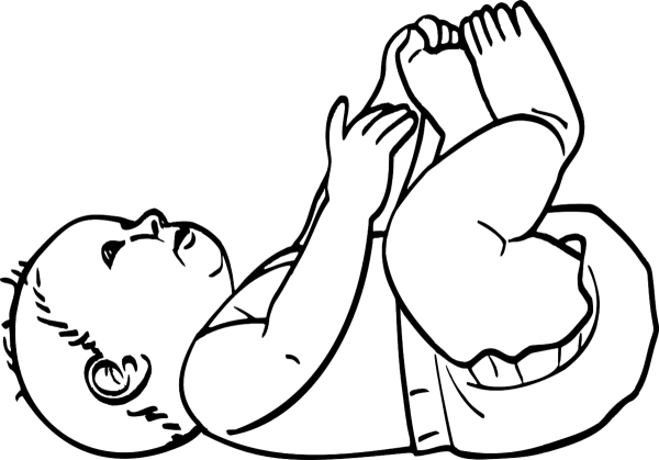 Аист с младенцем