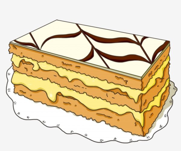 Нарисованный торт Наполеон