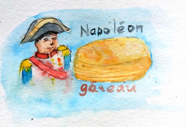 Нарисованный торт Наполеон