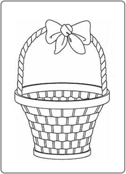 Корзинка раскраска для детей