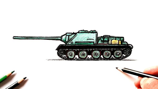 Чертеж танка Су 100м1