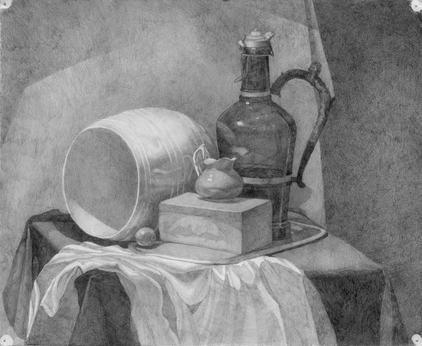 Учебный натюрморт живопись