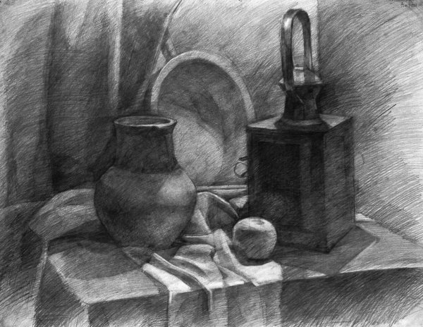 Предметы для учебного натюрморта рисунка