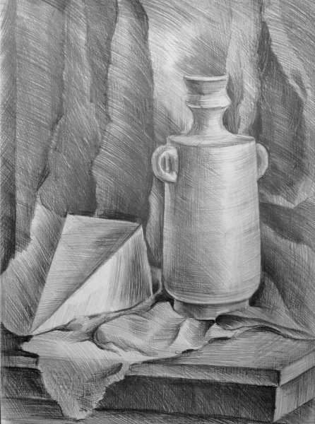 Натюрморт штриховка