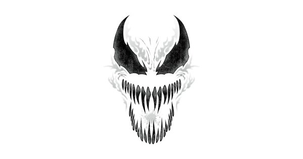 Веном на белом фоне