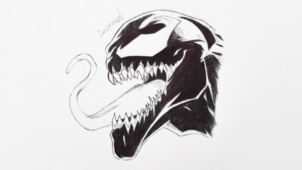 Веном комикс чб