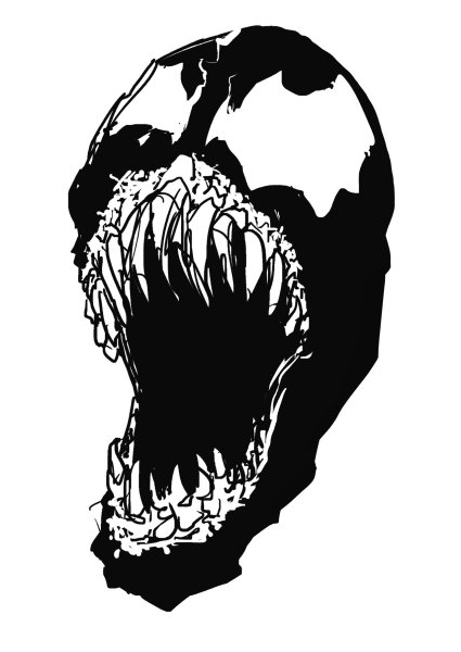 Веном для рисования лицо