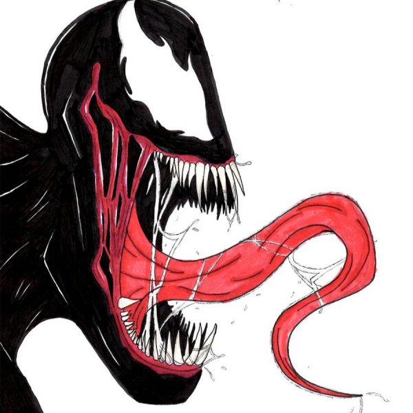 Веном карандашом для срисовки