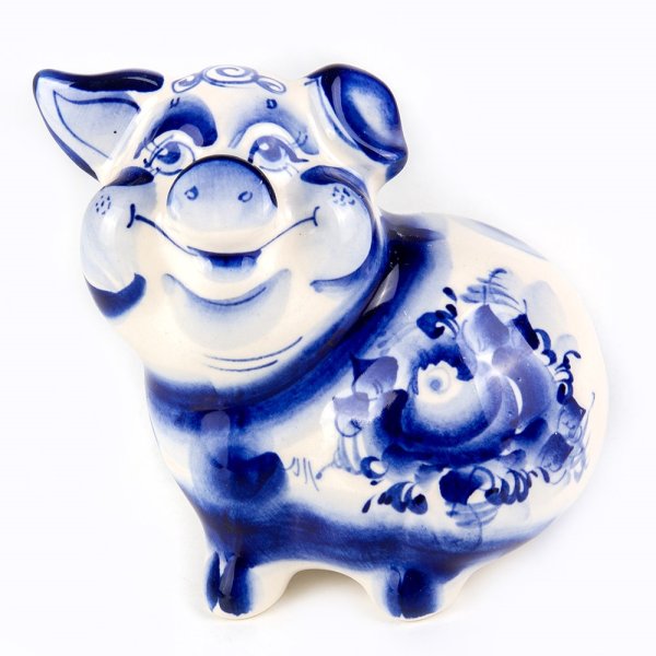 Солонка Курочка Гжель