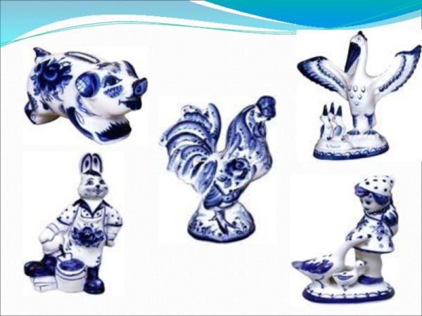 Гжельская игрушка для раскрашивания