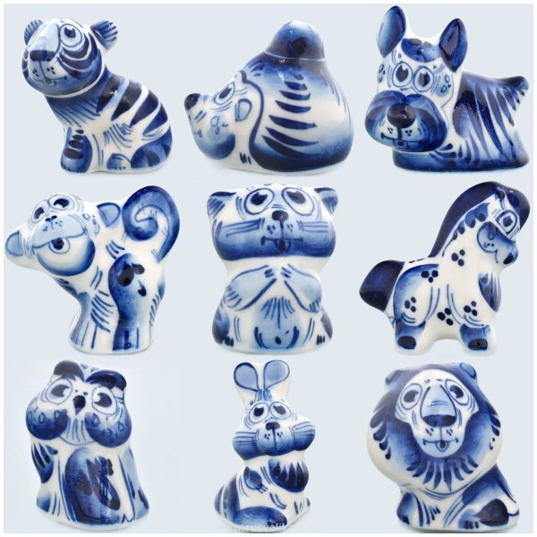 Гжельская роспись игрушки