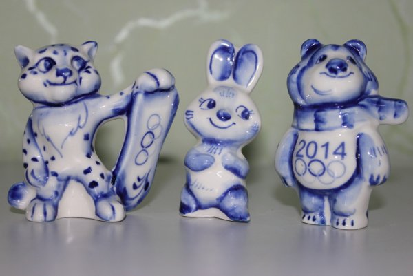 Игрушки Расписанные гжелью