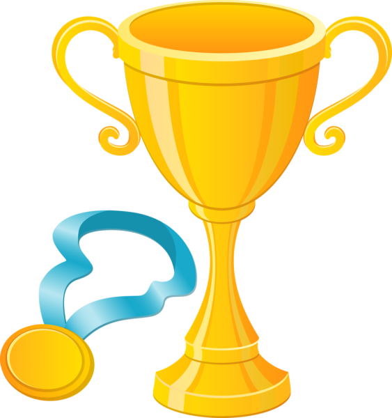 Кубок и медали на прозрачном фоне