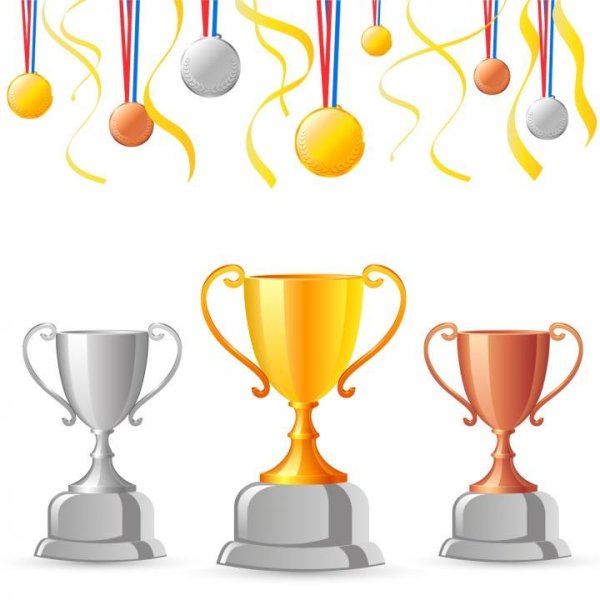 Нарисовать Кубок с медалями