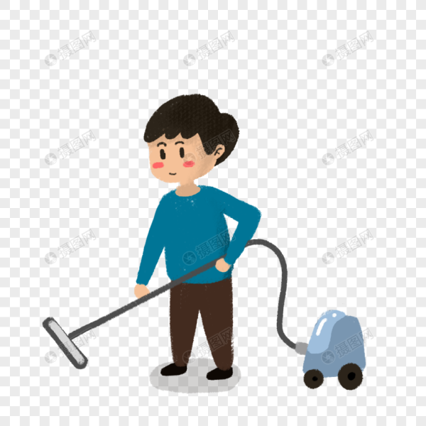 Мальчик пылесосит для детей