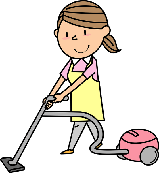 Ребенок пылесосит рисунок