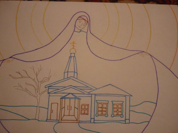 Рисование с детьми Покрова Богородицы