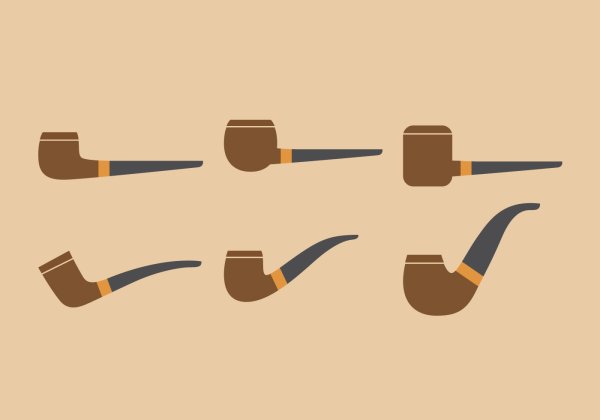 Трубка для табака вектор