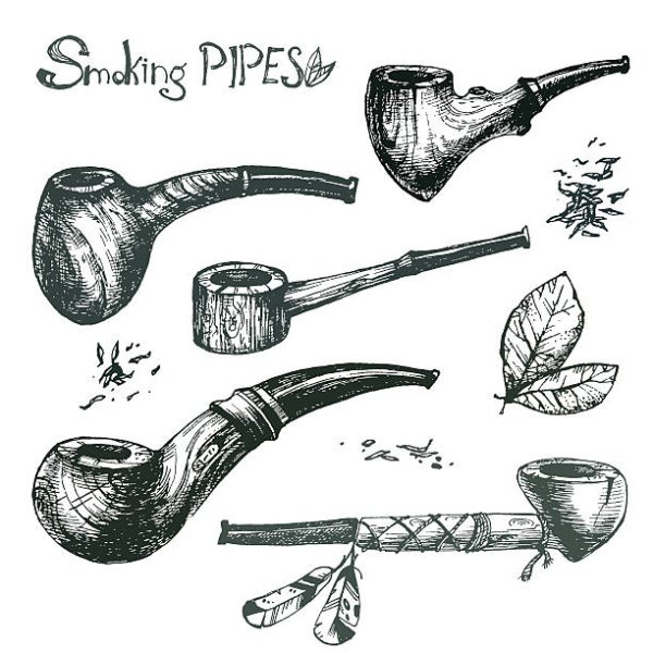 Эскиз трубки курительной