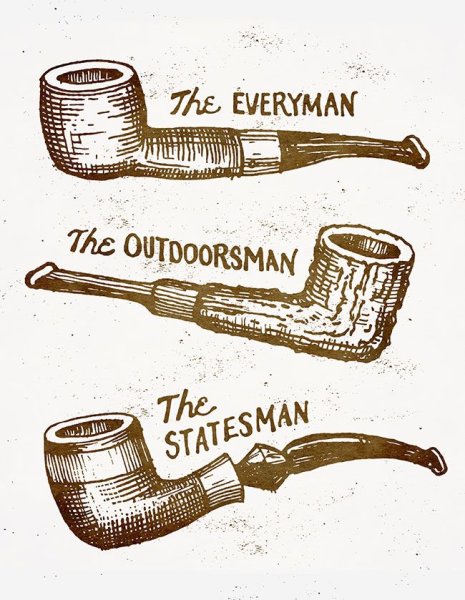 Эскиз трубки курительной