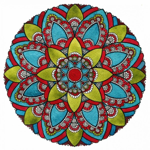 Восьмилепестковая Мандала индийская