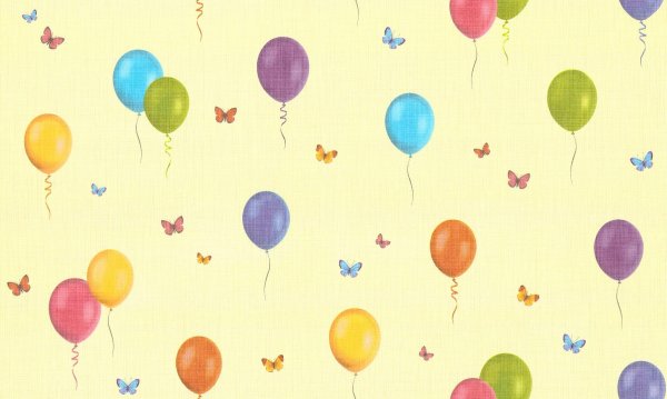 Фотообои с воздушными шарами для детской комнаты
